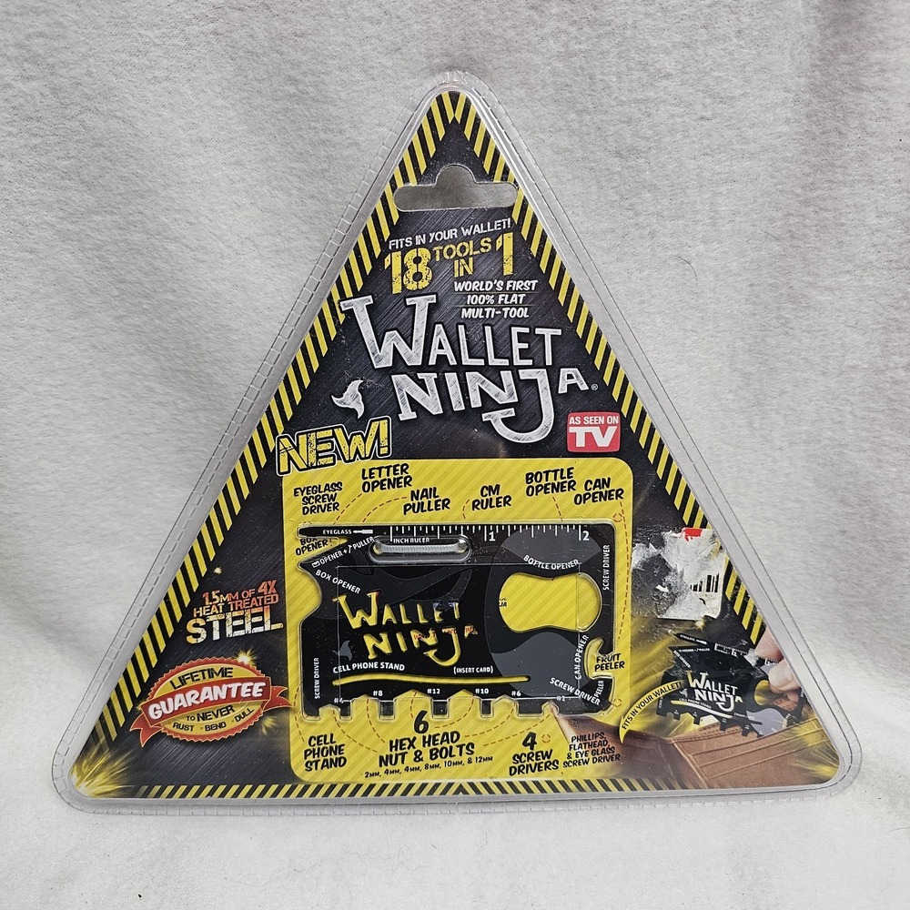 Wallet Ninja Multi-Tool Card Pocket Size 18-in-1 NEW